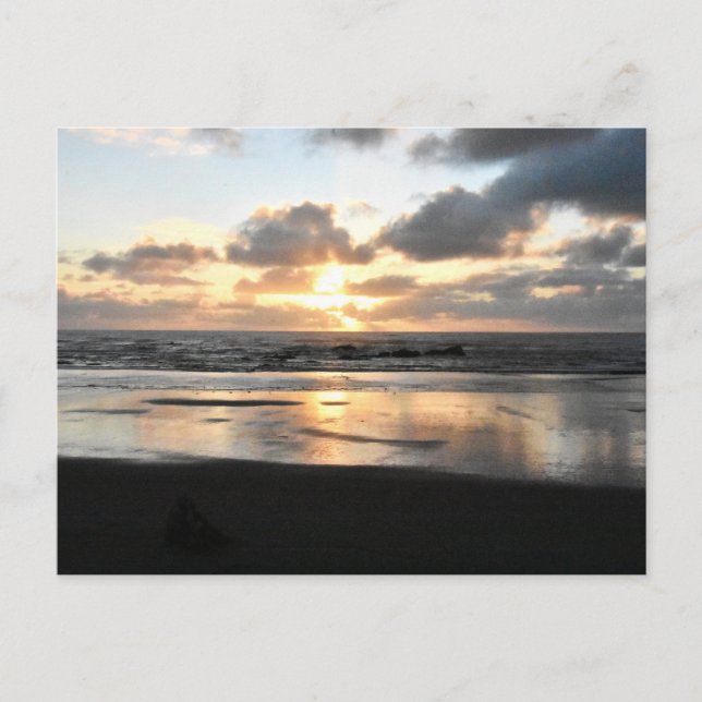 strand solnedgång vykort (Framsida)