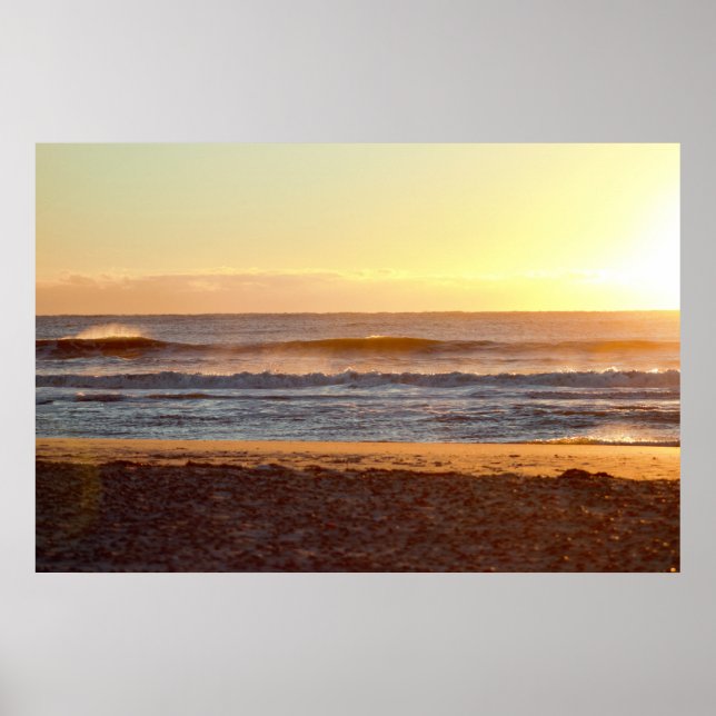 Strand soluppgångsfoto poster (Framsidan)