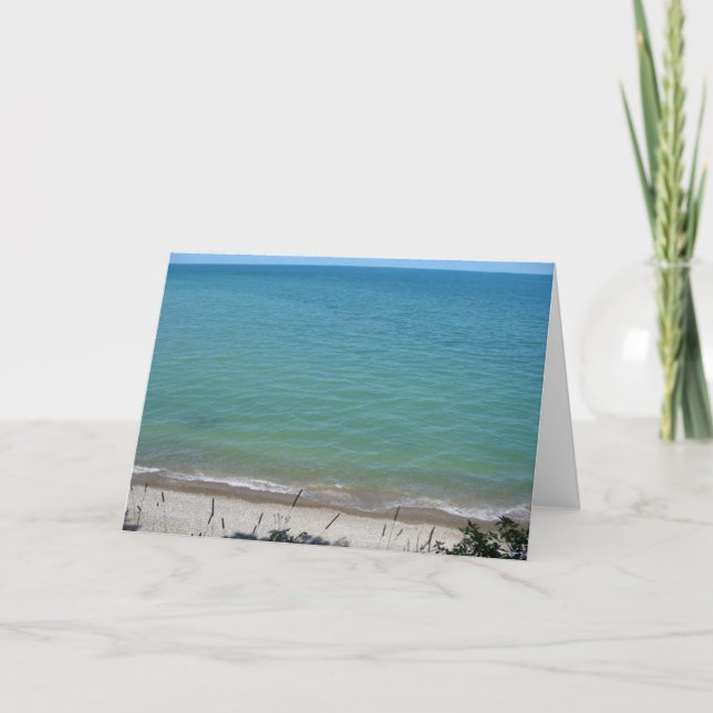 Strand som är klar till himmel kort (Framsida)