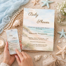 Strand sommar kust Baby Shower