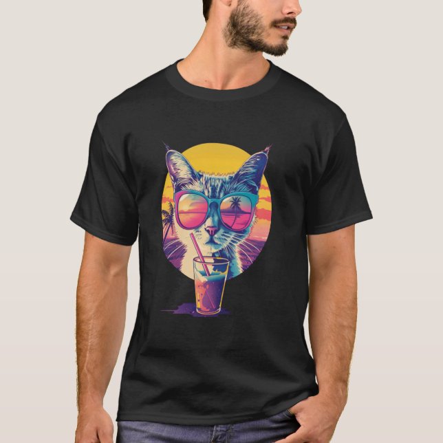 Strand Sommarsemester Reflekterande Solglasögon Sö T Shirt (Framsida)