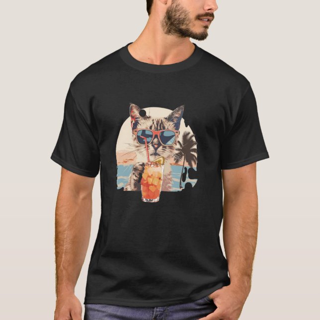 Strand Sommarsemester Reflekterande Solglasögon Sö T Shirt (Framsida)