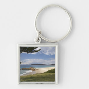 Strand, South West Rocks, New South Wales, Fyrkantig Silverfärgad Nyckelring