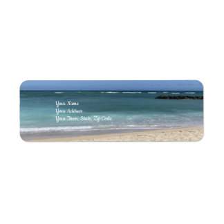 Strand Surf Kust Ocean Returadress Etikett