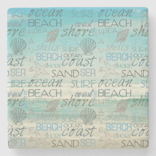 Strand Surf Sand Hav Stenunderlägg