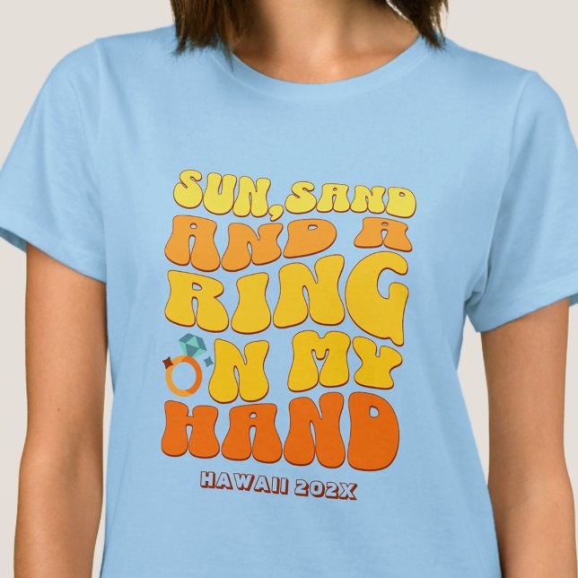 Strand Systerfest Retro Sol Sand Ring T Shirt (Skapare uppladdad)