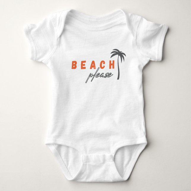 Strand, tack. Baby Bodykostymer och 1-Delar T Shirt (Framsida)