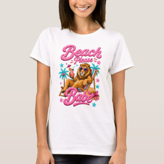 Strand, tack, baby, tropisk sommar dam T-shirt