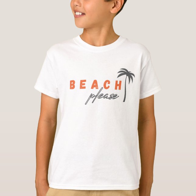 Strand, tack. Kids T-Shirt (Framsida)