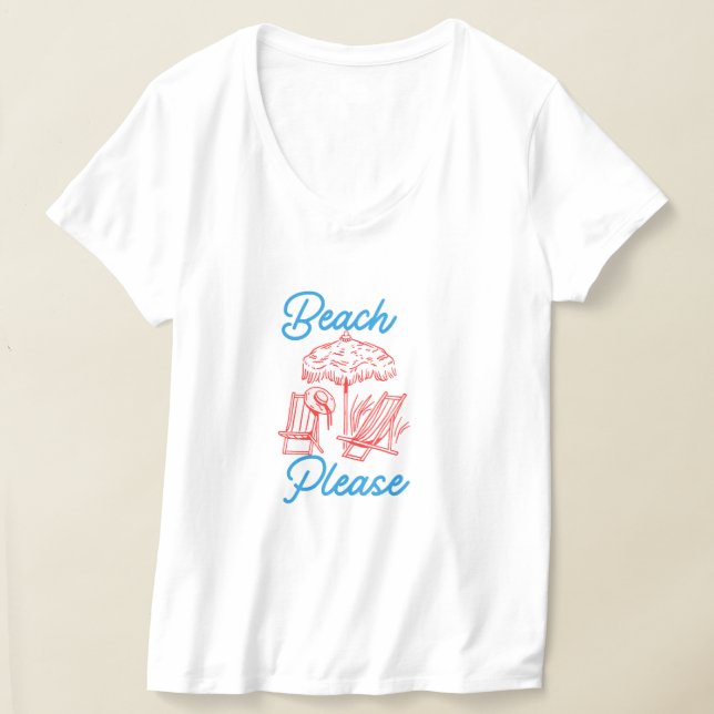 Strand, tack! Rolig sommar t-shirt (Laydown)