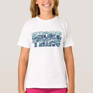 Strand Thing Retro Oceanvågor Flickas Surf Grafisk T Shirt