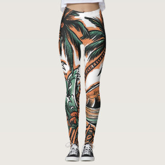 strand träd leggings