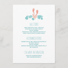 Strand Undervattensskatter Vit Bröllopsdetaljer Tilläggskort