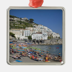 Strand vid Amalfi, Kampanien, Italien Julgransprydnad Metall