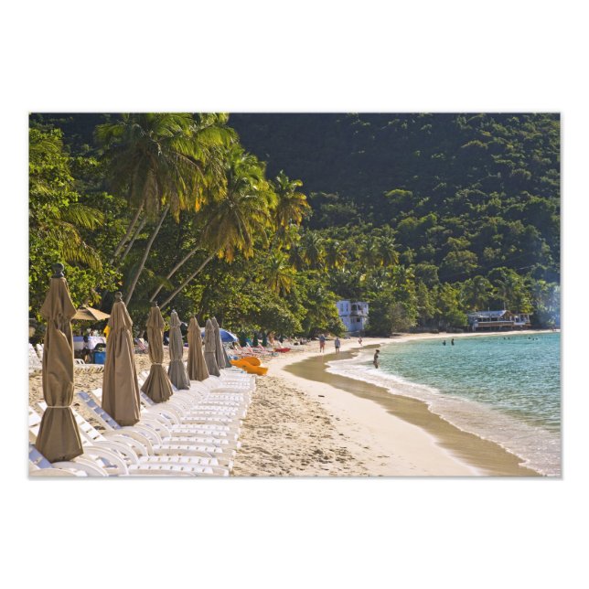 Strand vid Cane Garden Bay, ön Tortola Fototryck (Framsidan)