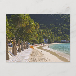 Strand vid Cane Garden Bay, ön Tortola Vykort