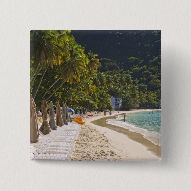 Strand vid Cane Garden Bay, Tortola Knapp (Framsida)