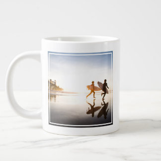 Strand vid havet jumbo mugg
