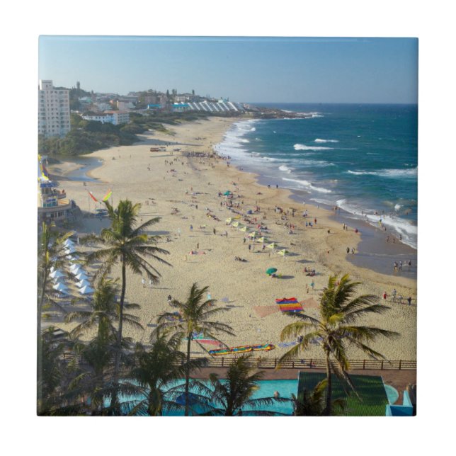 Strand vid Margate, sydkusten, Kwazulu-Natal Kakelplatta (Framsidan)