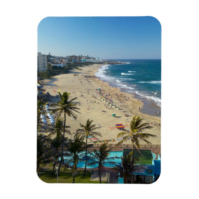 Strand vid Margate, sydkusten, Kwazulu-Natal Magnet (Vertikal)