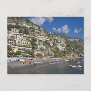 Strand vid Positano, Kampanien, Italien Vykort
