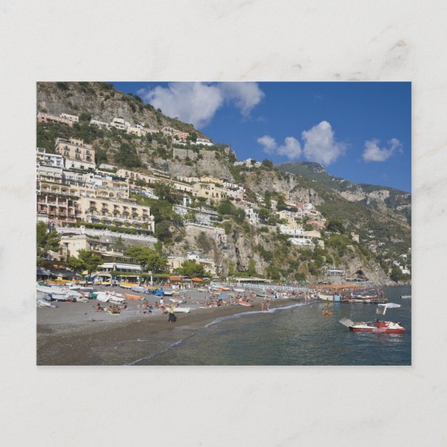Strand vid Positano, Kampanien, Italien Vykort (Framsida)