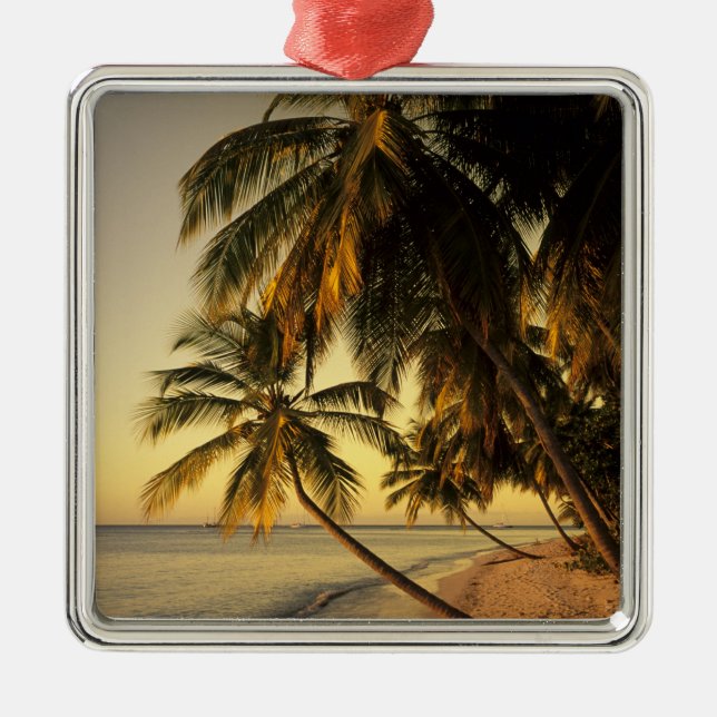 Strand vid solnedgång, Trinidad Julgransprydnad Metall (Framsidan)