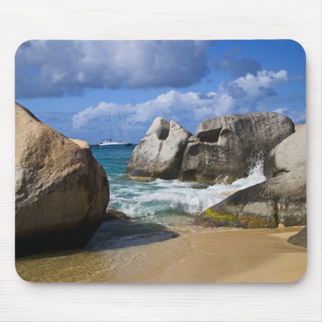 Strand vid Virgin Gorda, Brittiska Jungfruöarna Musmatta (Framsidan)