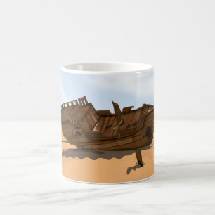 Strandad Skeppsvrak Kaffemugg