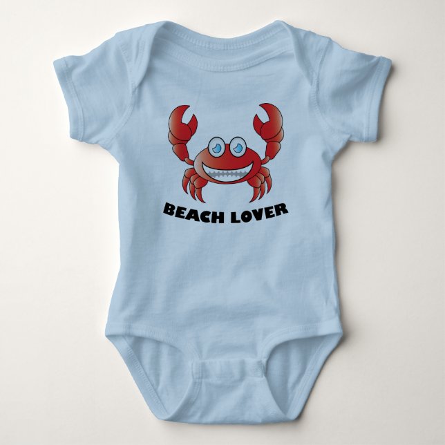 Strandälskare - Baby Jersey-bodysuit T Shirt (Framsida)