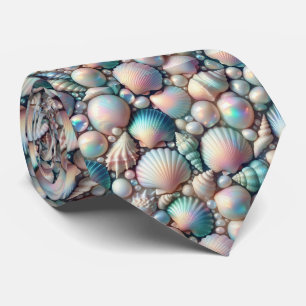 Strandälskare Band Opal Iridescent Snäckskal Slips