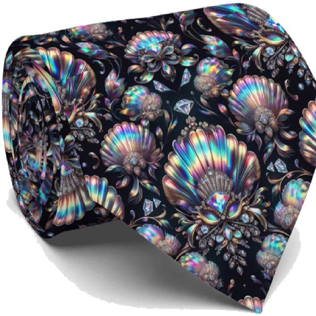 Strandälskares halsduk | Opal Diamant Snäckmönster Slips (Skapare uppladdad)