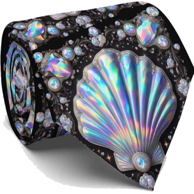 Strandälskares halsduk | Opal Diamant Snäckmönster Slips (Skapare uppladdad)