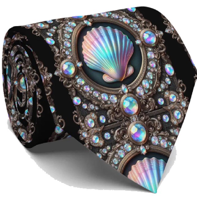 Strandälskares halsduk | Opal Diamant Snäckmönster Slips (Skapare uppladdad)