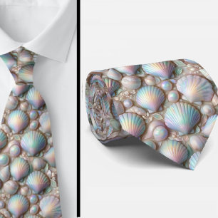 Strandälskares halsduk Opal Iridescerande snäcks Slips