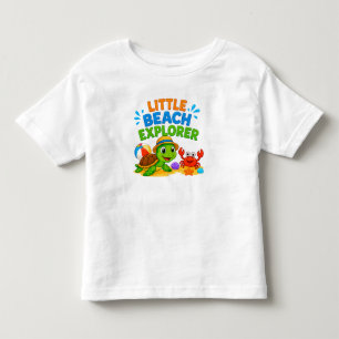 🐢 Strandäventyrs Tecknad Film För Småbarn 🏖️ T Shirt