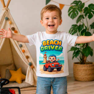 Strandbil Kör Rollig Sommaräventyr Kul T Shirt