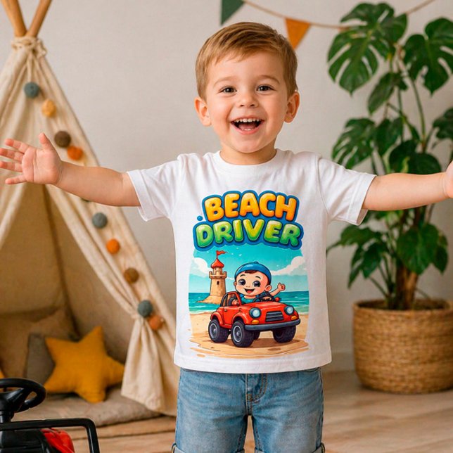 Strandbil Kör Rollig Sommaräventyr Kul T Shirt (Skapare uppladdad)