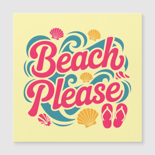 Strandbitte Retro Grafik: Rosa Typografi (Framsida)