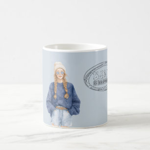 Strandblå Tröja Kort Rödhårig Kaffemugg