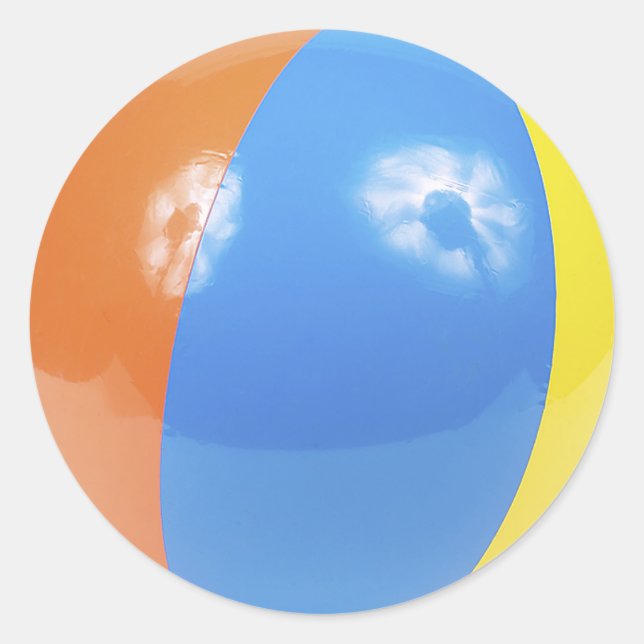 strandboll foto runt klistermärke (Framsida)