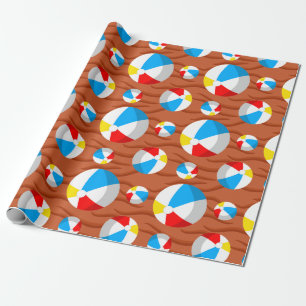 Strandbollar Röd Sand Presentpapper