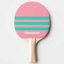Strandbrisen Nostalgisk över Randig med Namn Pingisracket