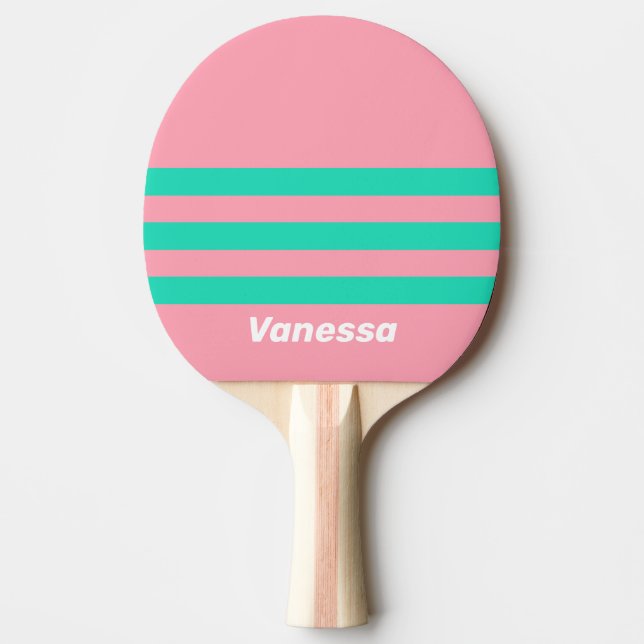 Strandbrisen Nostalgisk över Randig med Namn Pingisracket (Framsidan)