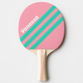 Strandbrisen Nostalgisk Vinklad Randig med Namn Pingisracket