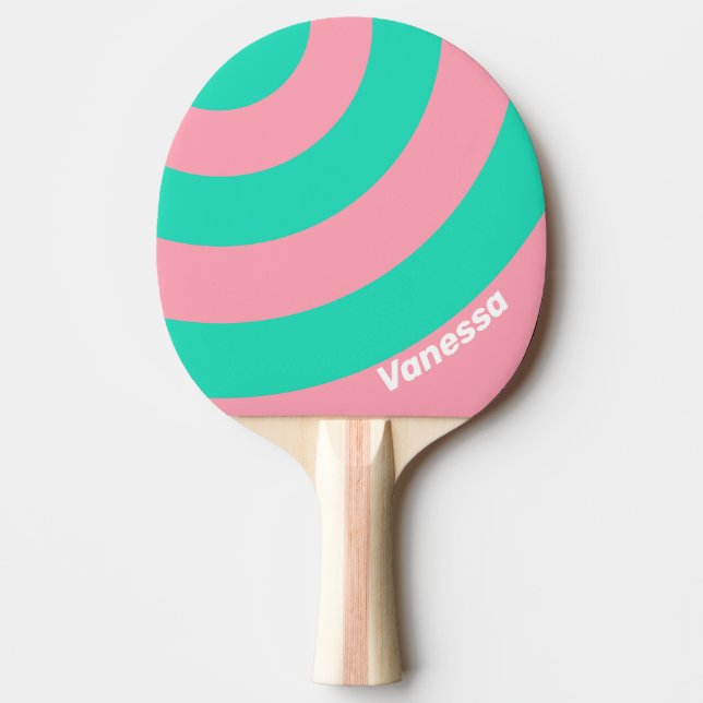 Strandbrisen Nostalgiska Cirkulära Rand med Namn Pingisracket (Framsidan)
