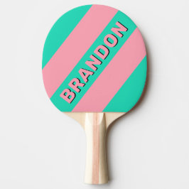 Strandbrisen Nostalgiska Kraftiga Ränder med Namn Pingisracket