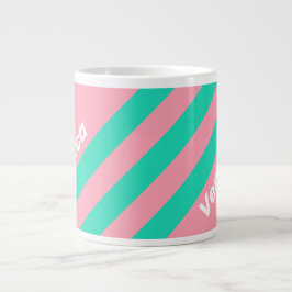 Strandbrisen Nostalgiska Ränder med Namn Jumbo Mugg