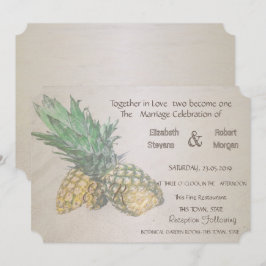Strandbröllop Ananas Inbjudan