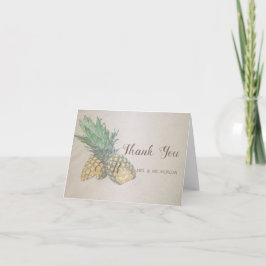 Strandbröllop Ananas Tack Kort